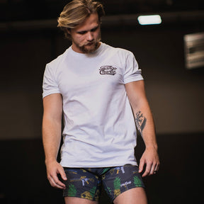 tango charlie - just leg day t-shirt on male model