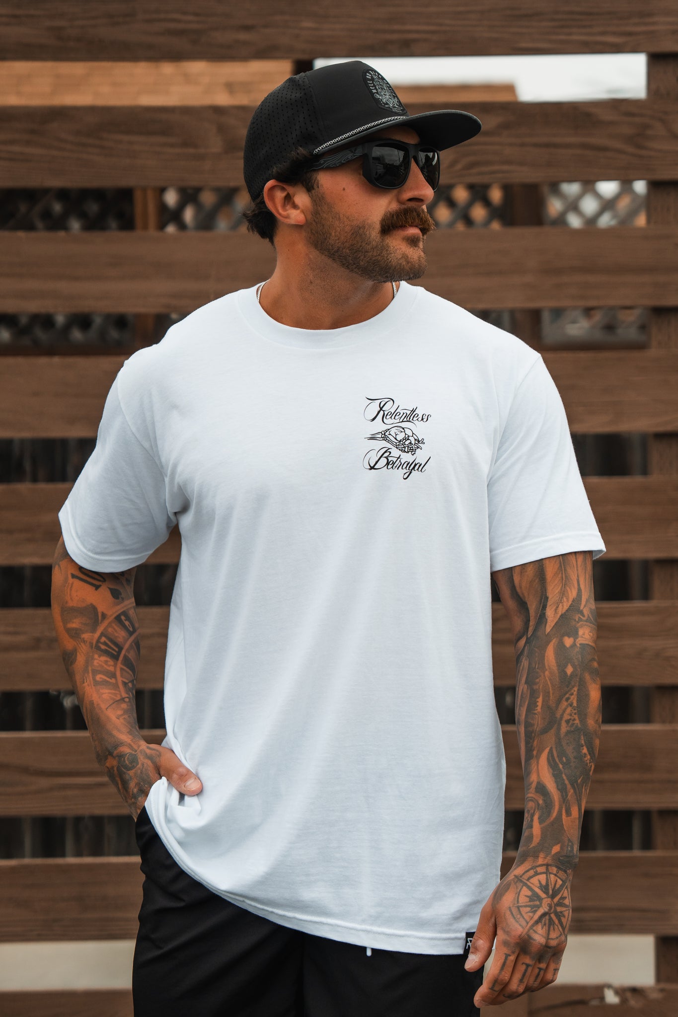 relentless betrayal - treasure tee white