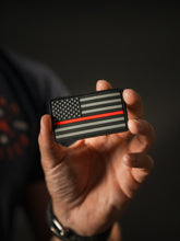 born united - american flag pvc thin red line patch