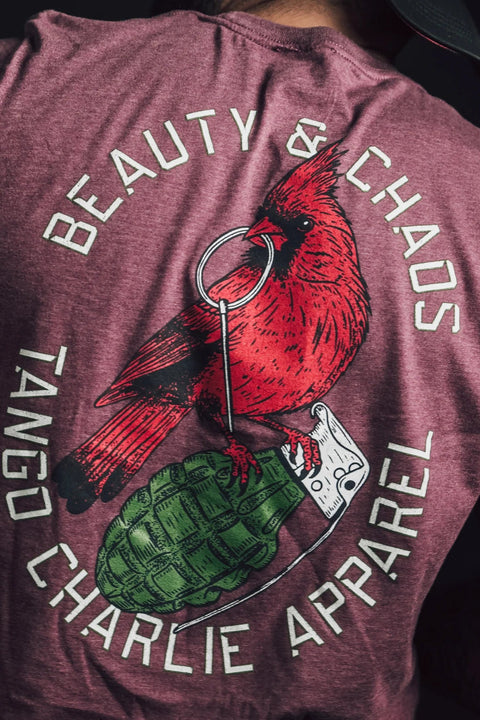 Beauty and Chaos 2.0 - Maroon Tee