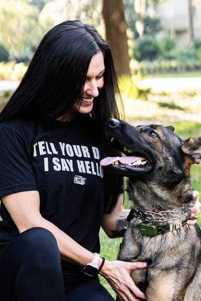 tango charlie - unisex tell your dog i say hello tee
