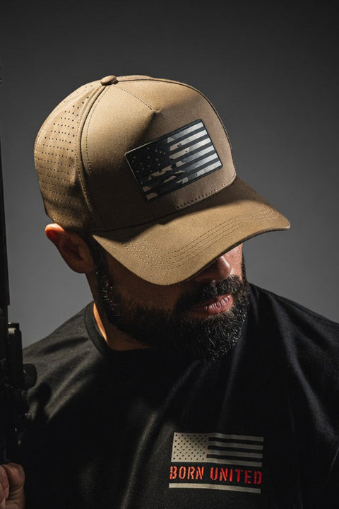 Born United Premium Camo Flag Snapback