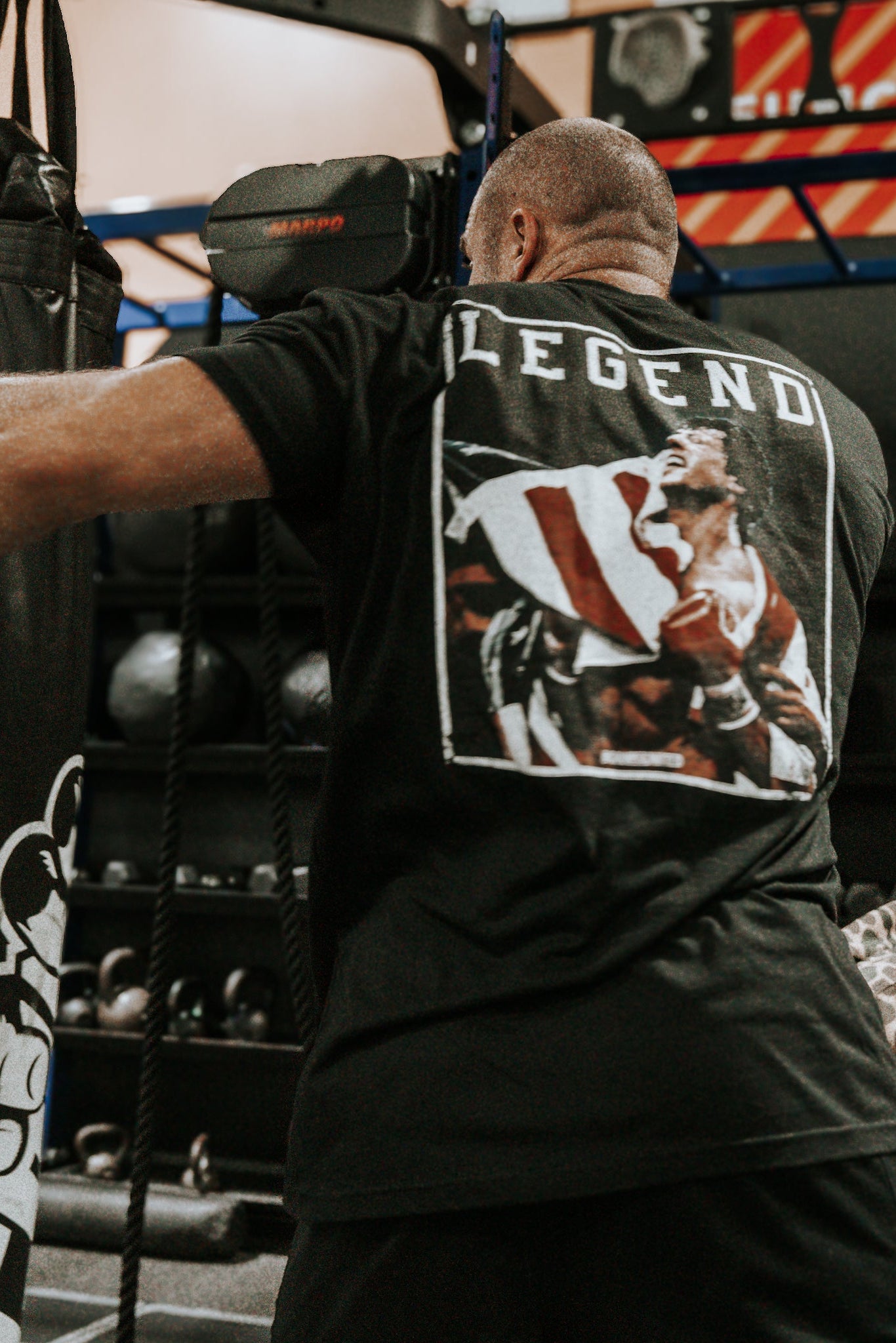 born united - legend balboa t-shirt back on model
