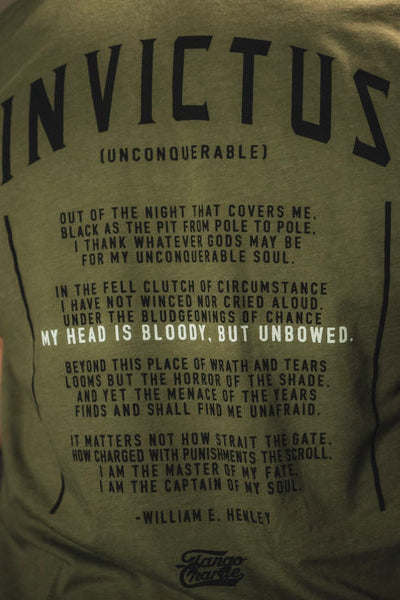 tango charlie - invictus t-shirt back