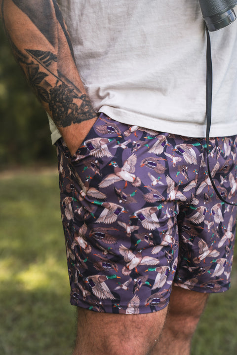 Men's Performance Athletic Shorts | 5.5"- Duck Wild