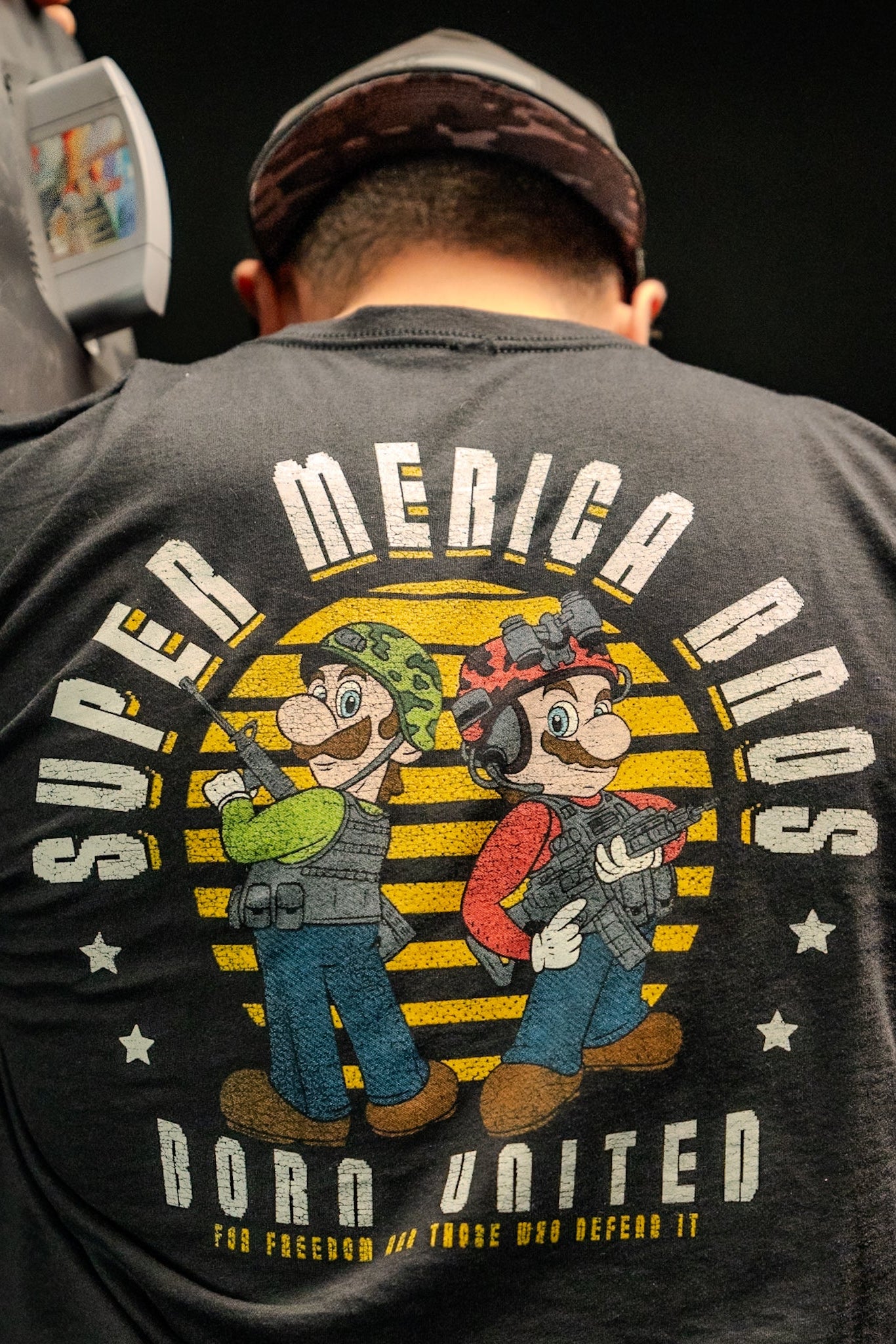 born united - super 'merica bros black t-shirt