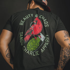 tango charlie - beauty and chaos black tee back