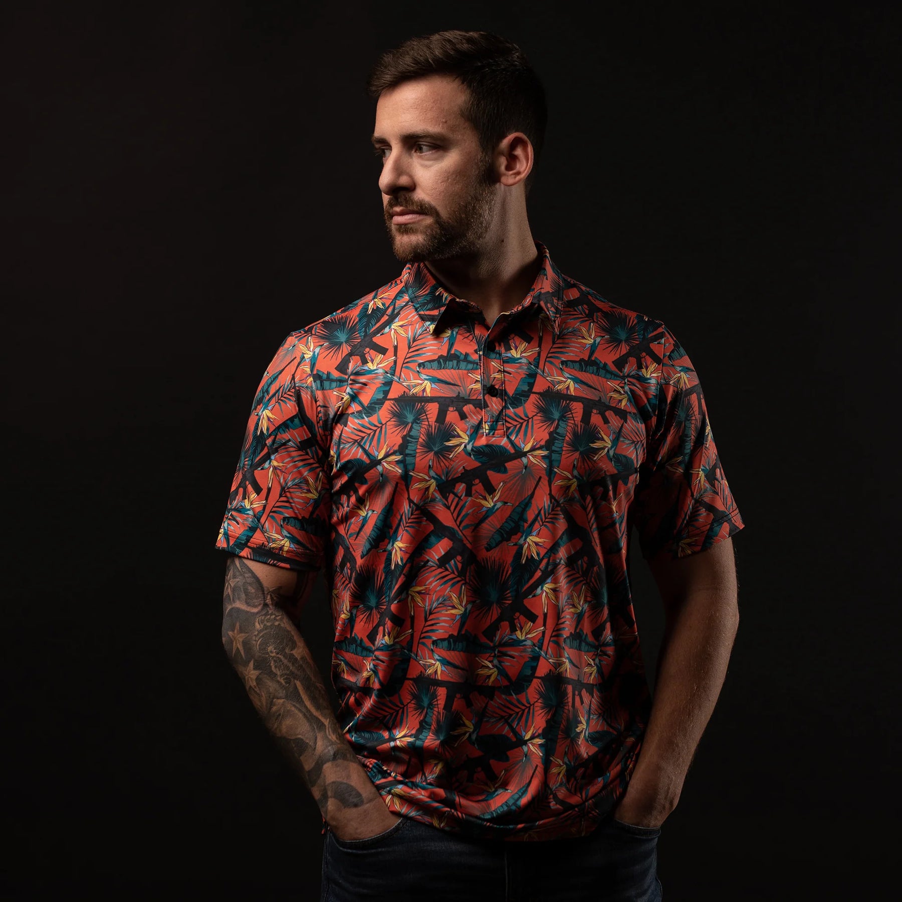 grunt style - range paradise men's polo