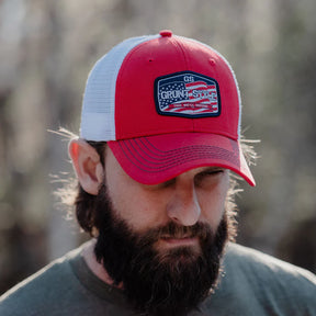 grunt style - old glory patch hat on male model