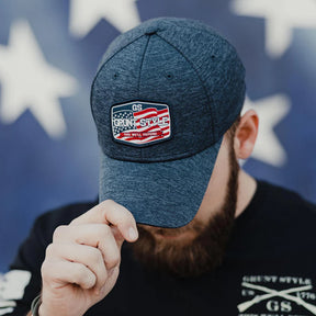 grunt style - old glory stretch fit hat on male model