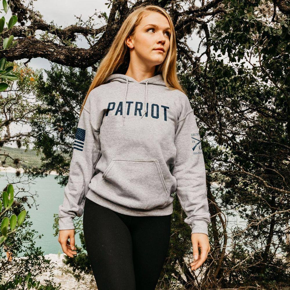 grunt style - zero f's given hoodie on women's model