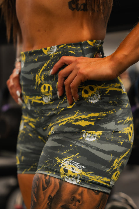Women's High-Waisted Seamless Front Compression Training Shorts | Savage