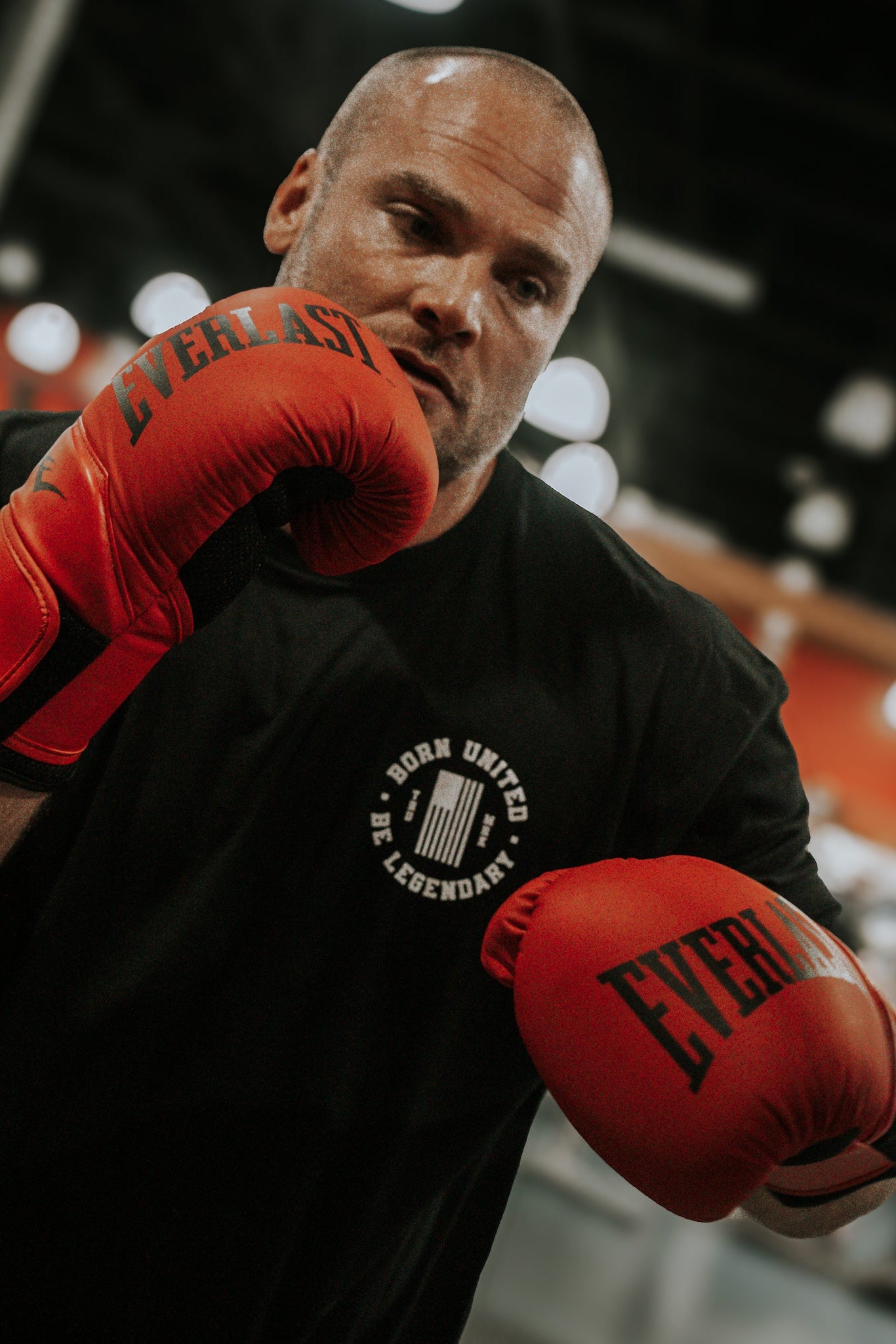 born united - legend balboa t-shirt front on model