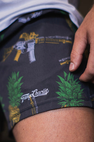 tango charlie - tropic thunder print detail
