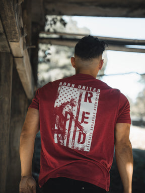 born united - remember everyone deployed tee shirt on model