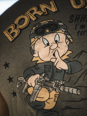 born united - huntin' t-shirt closeup