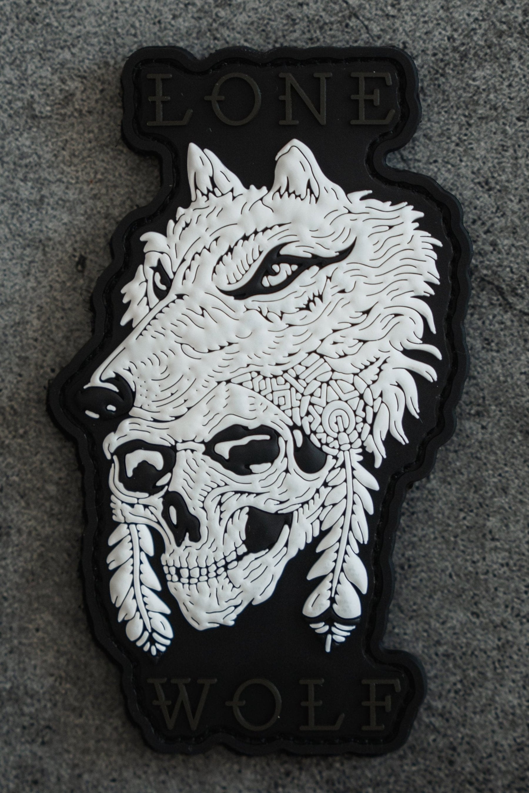 relentless betrayal - lone wolf pvc patch