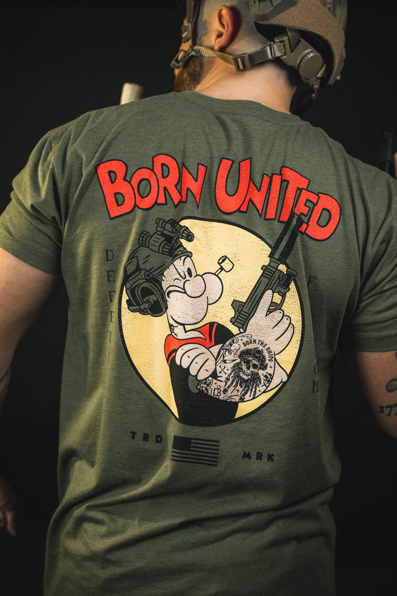 born united - popeye tee back on model