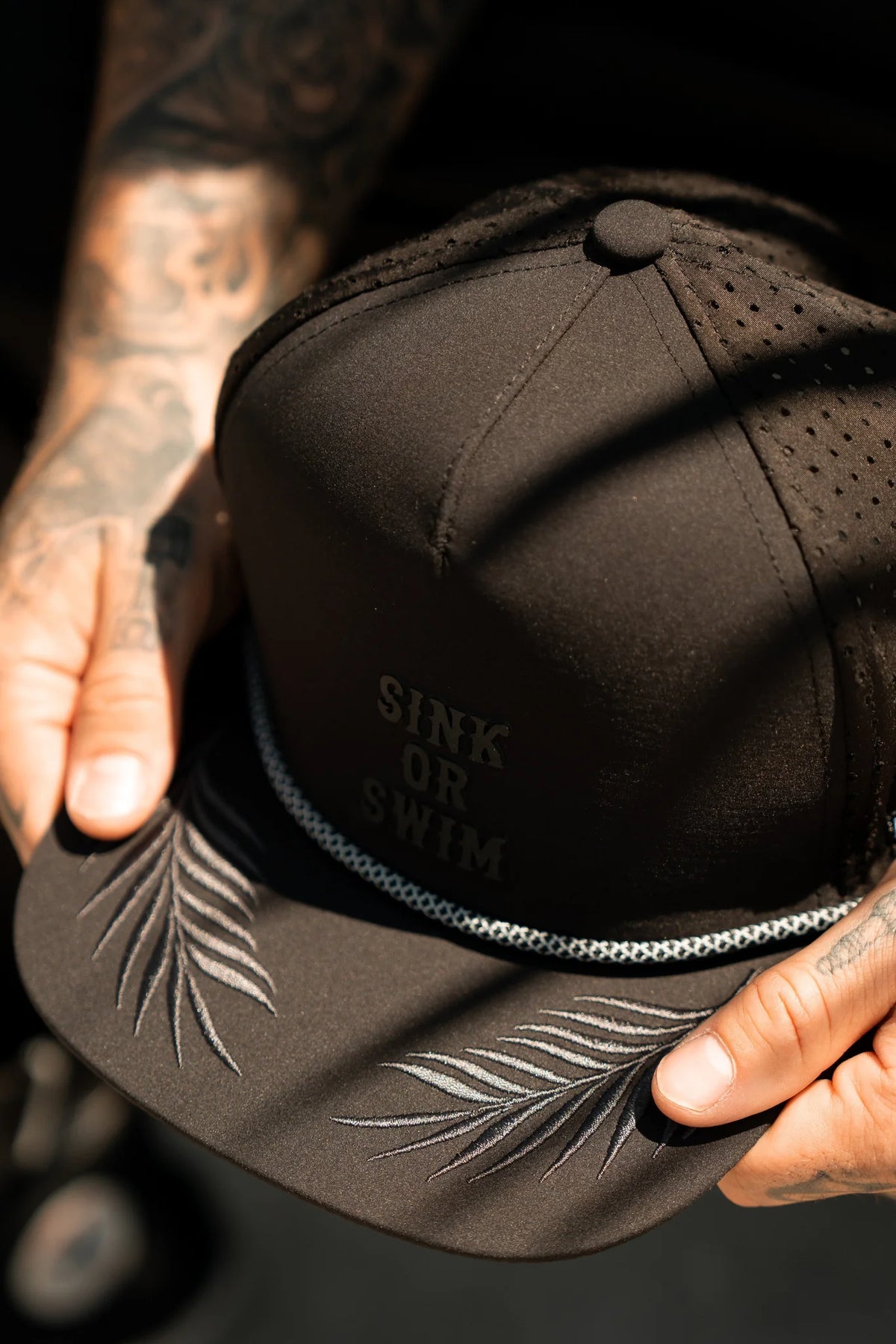 Sink or Swim Blackout PVC Snapback