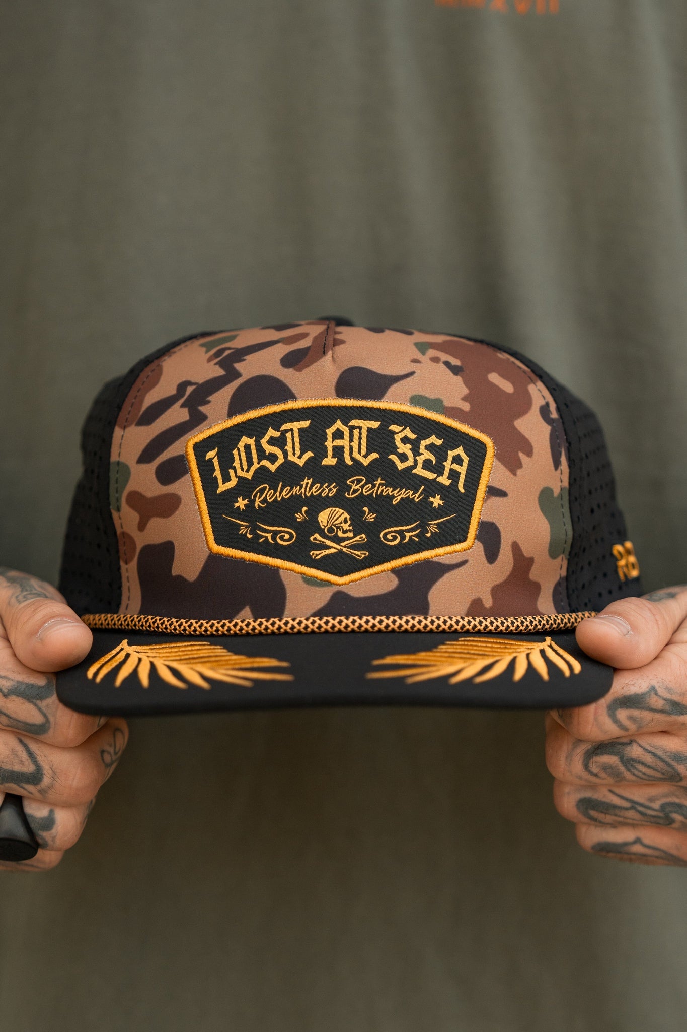 relentless betrayal - lost at sea frog camo snapback