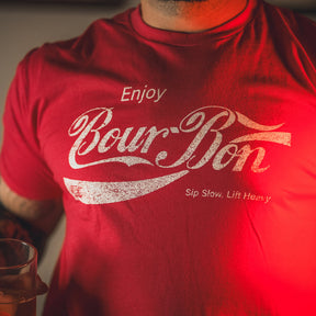 tango charlie - enjoy bourbon red tee shirt