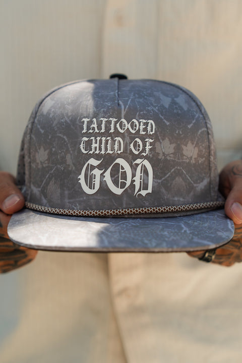 Tattooed Child of God Deadwood Camo PVC Snapback