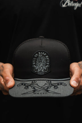 relentless betrayal - hell or high water gray snapback