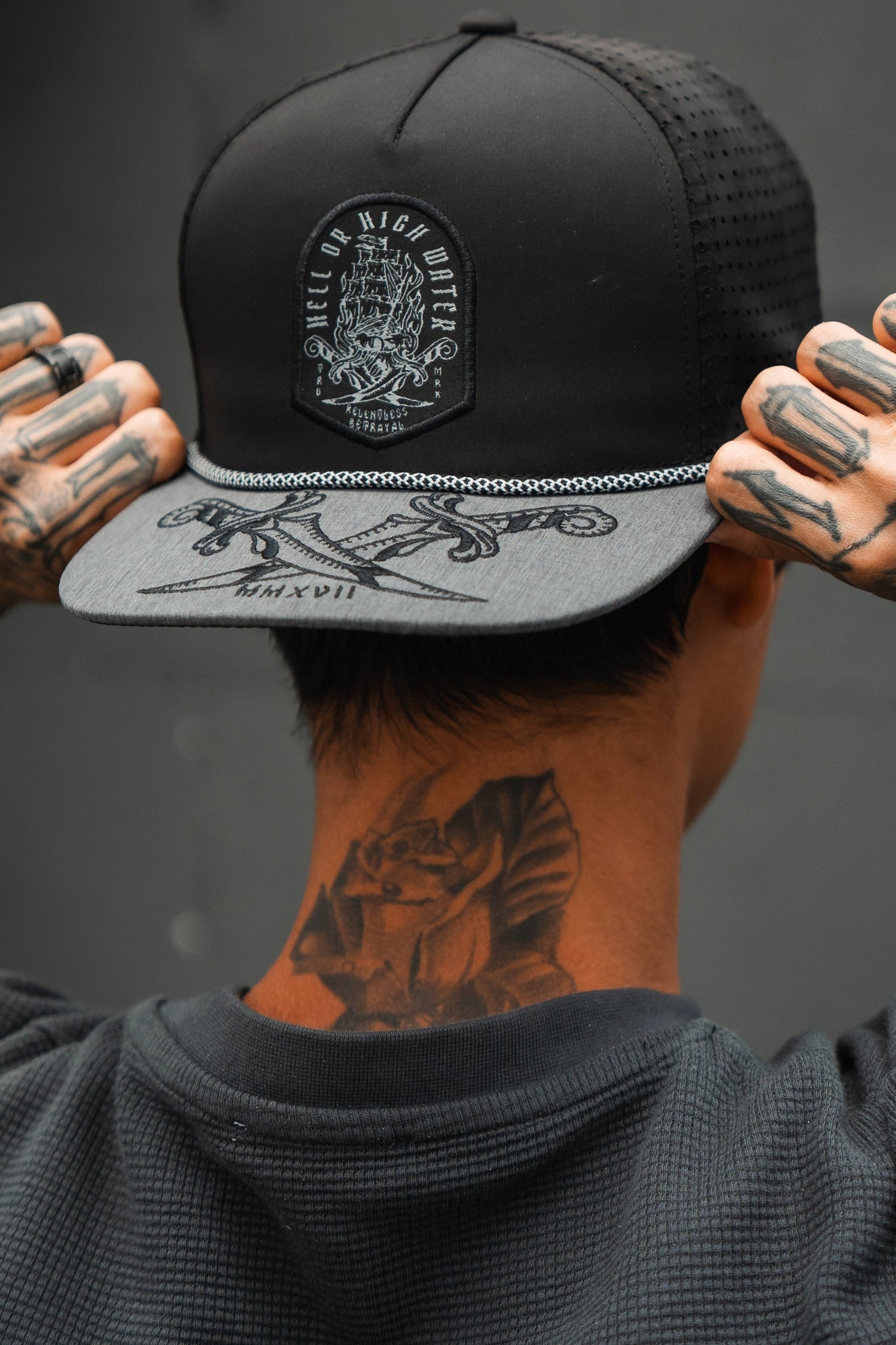 relentless betrayal - crossing pirate sword snapback