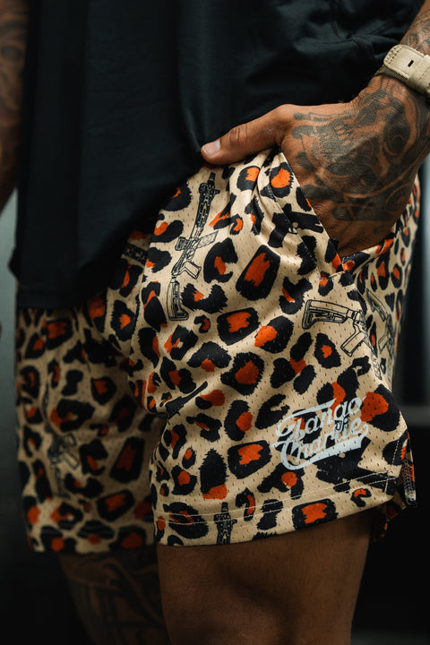 Men's Mesh Lifestyle Shorts | 5.5"- Loaded Leopard