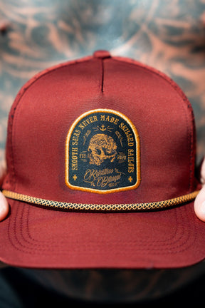 relentless betrayal - skilled sailor snapback burgundy