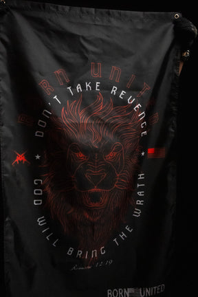 born united - revenge black and red flag