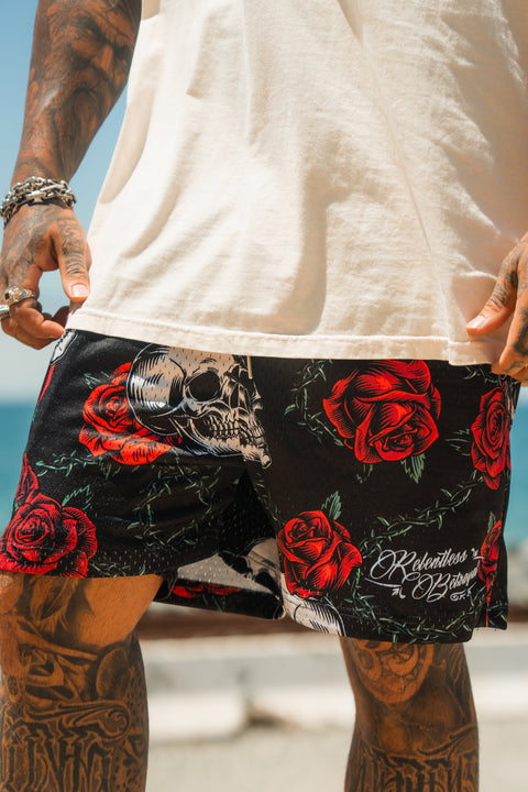Premium Mesh Shorts | 5"- Thorn Amongst Roses