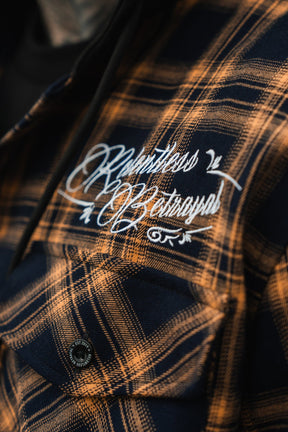 relentless betrayal - skilled sailor logo printed flannel