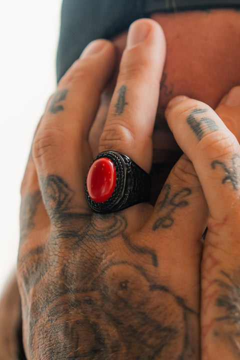 Burning Rose Blackout Ring