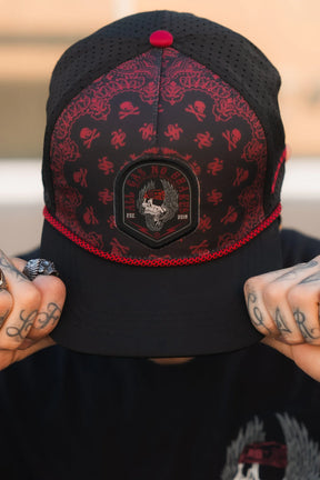 relentless betrayal - all gas no brakes premium snapback on model front