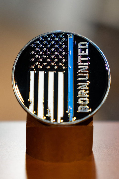 Blue Line Flag Challenge Coin