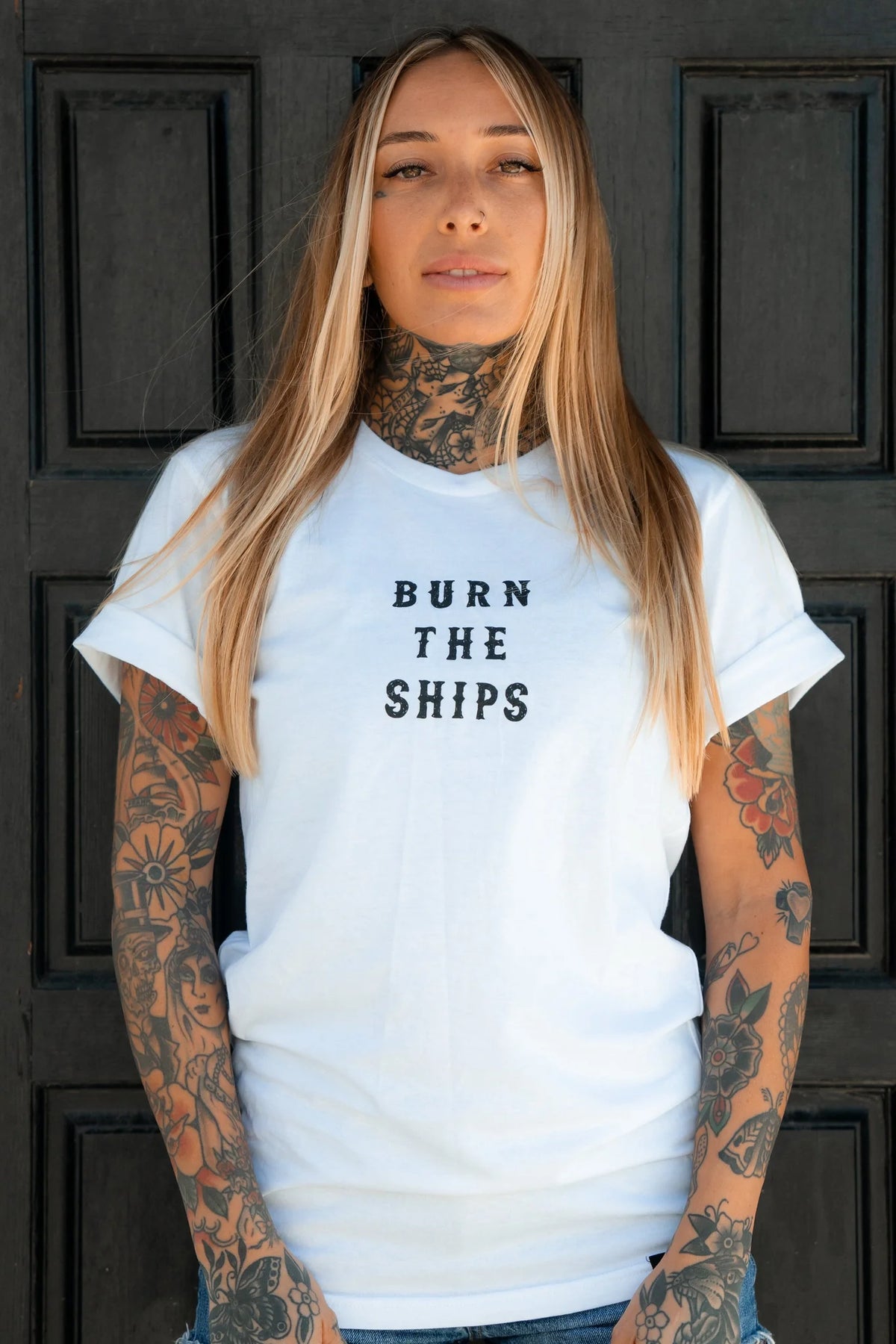 Burn The Ships Tee - White