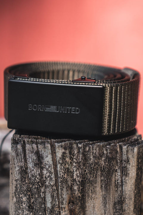 BU Logo Belt - Army Green