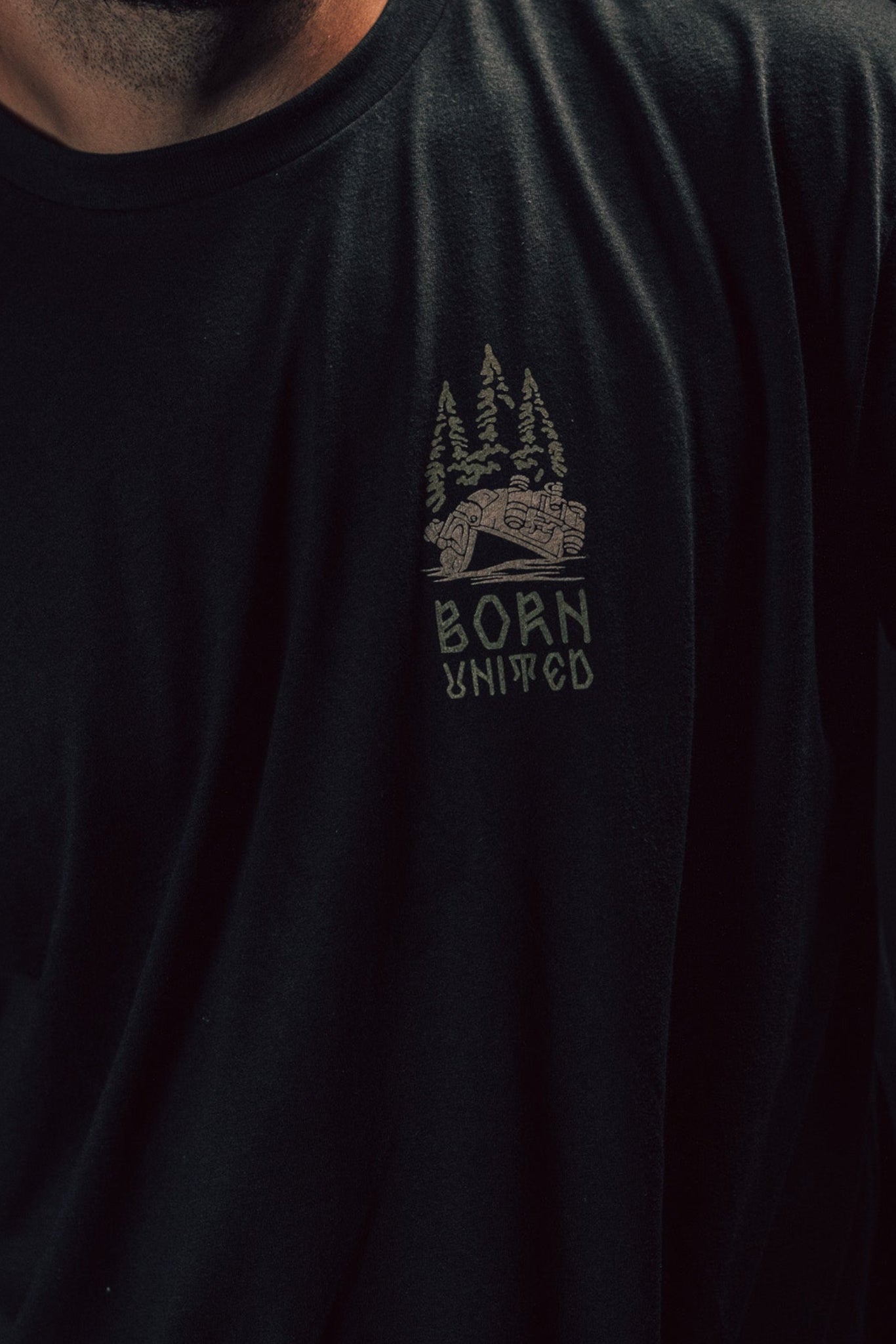 born united - legends never die tee shirt on model