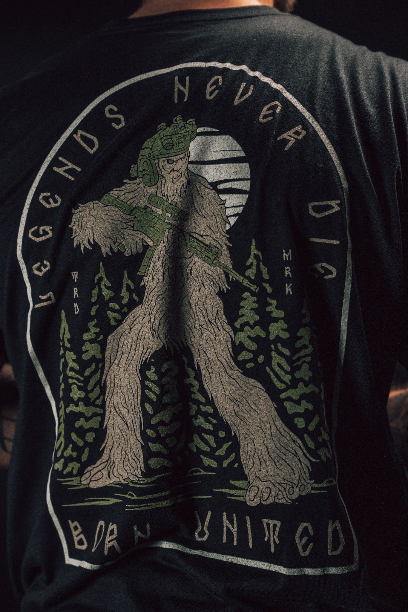 born united - legends never die tee shirt back