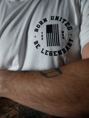 born united - forever legend logo tee