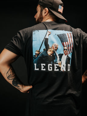 born united - forever legend black trump tee shirt