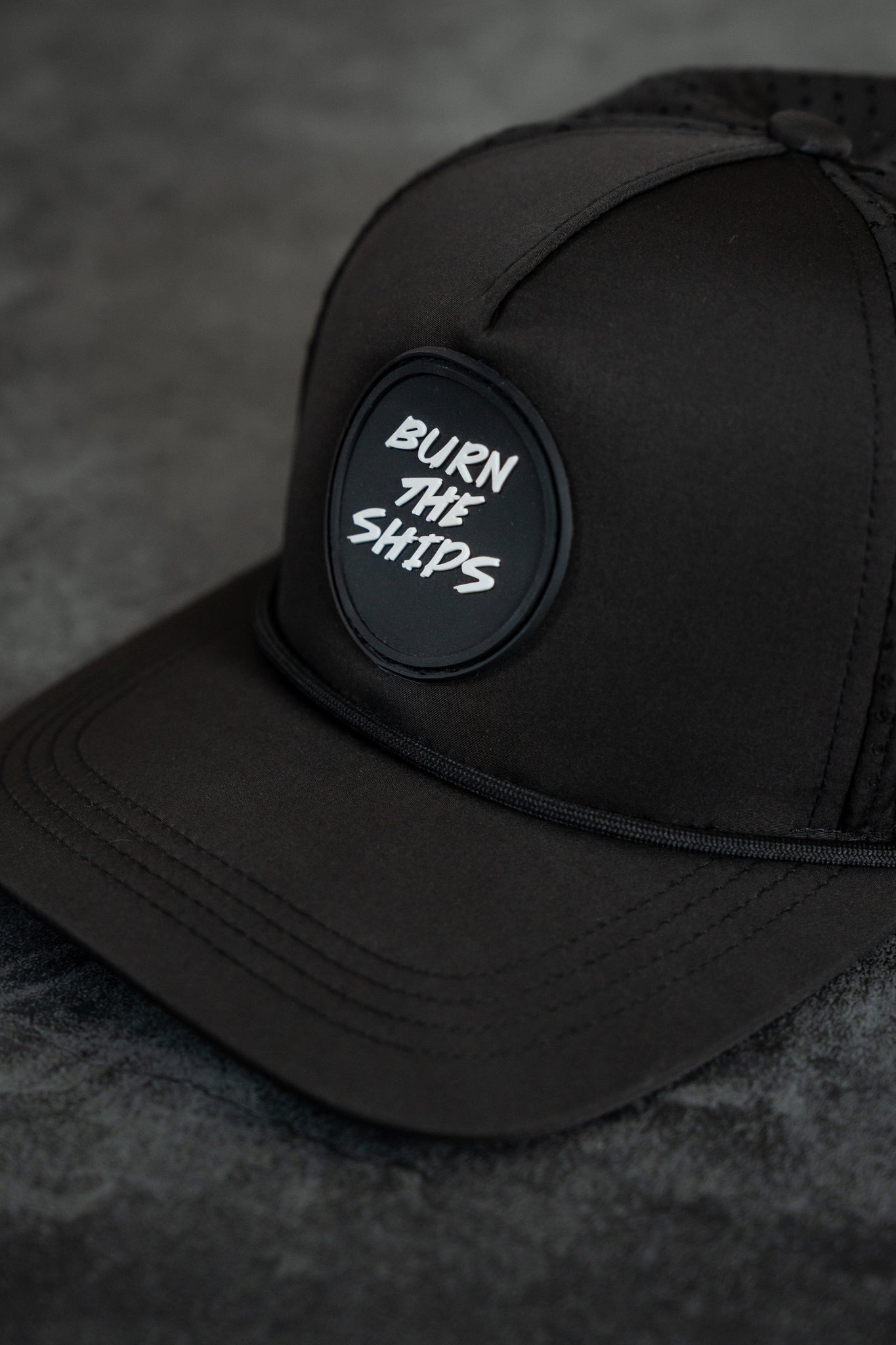 relentless betrayal - burn the ships black pvc snapback patch hat