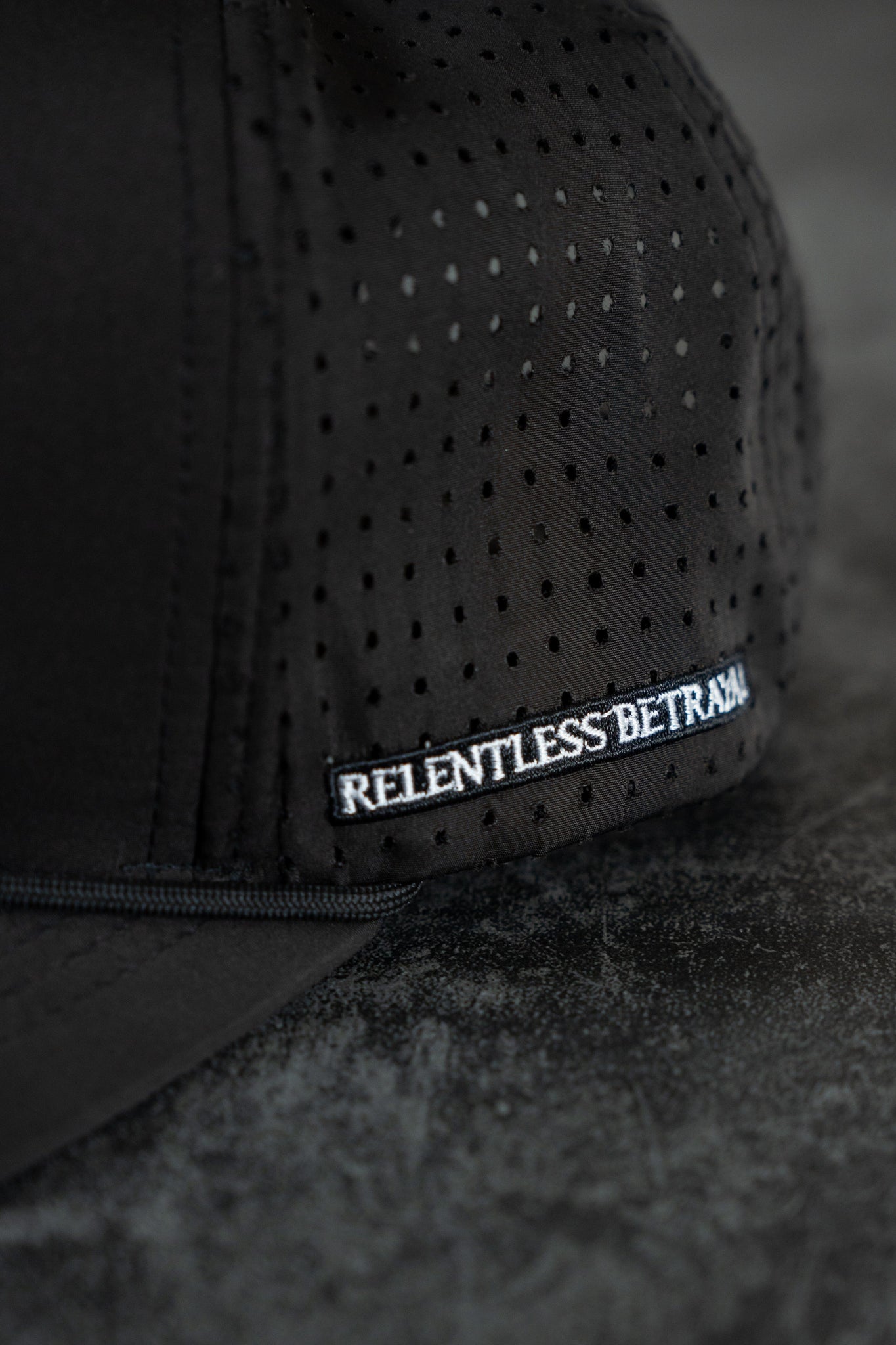 relentless betrayal - burn the ships black pvc perforated snapback