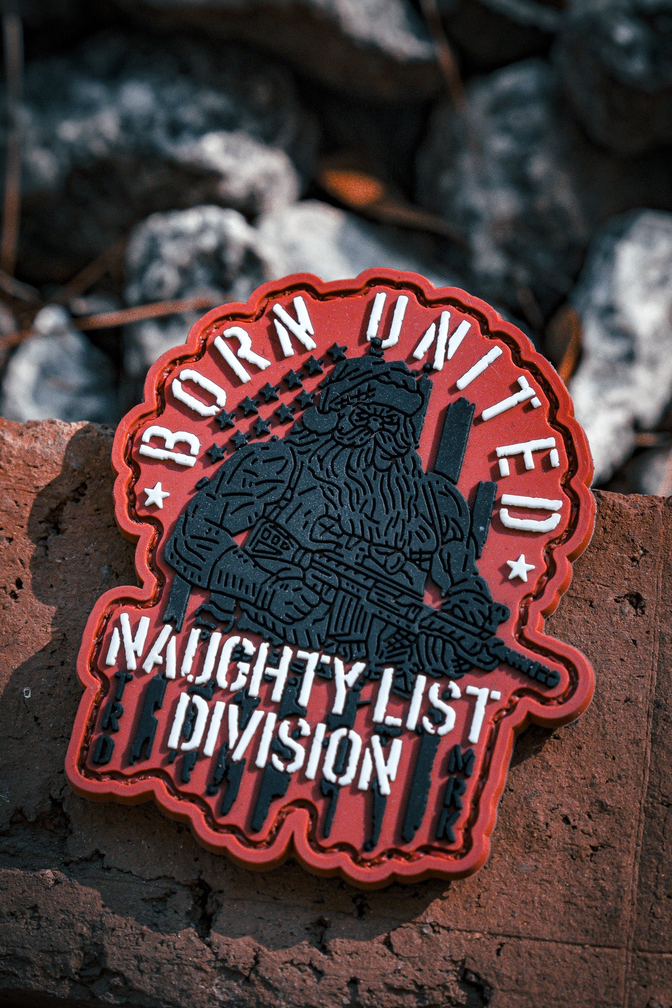 born united - tactical santa pvc patch