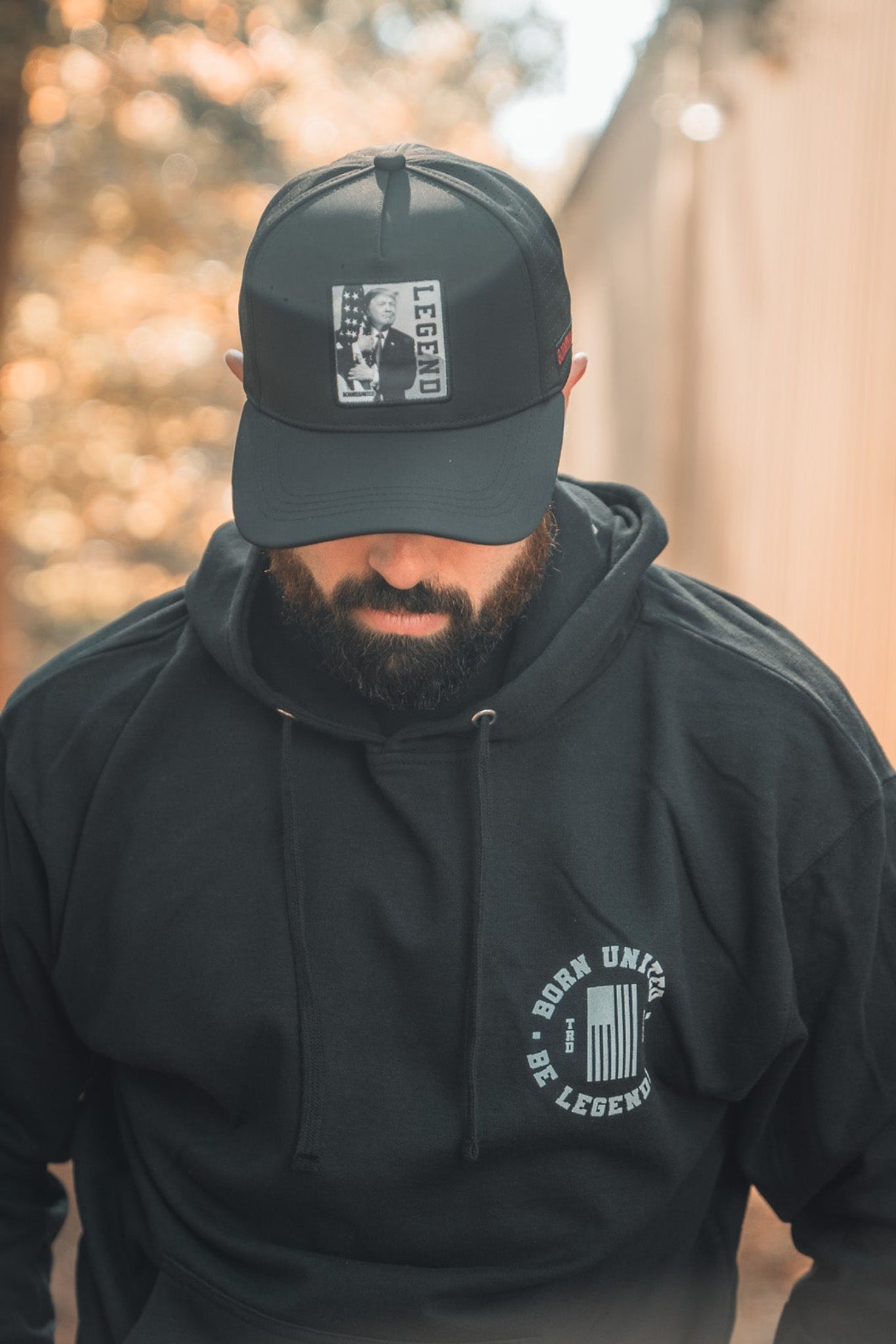 born united - black legend trump cap