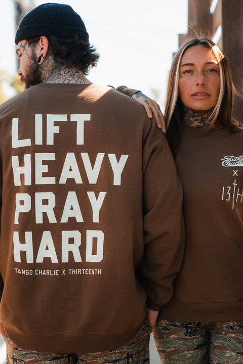 Lift Heavy. Pray Hard. - Crewneck