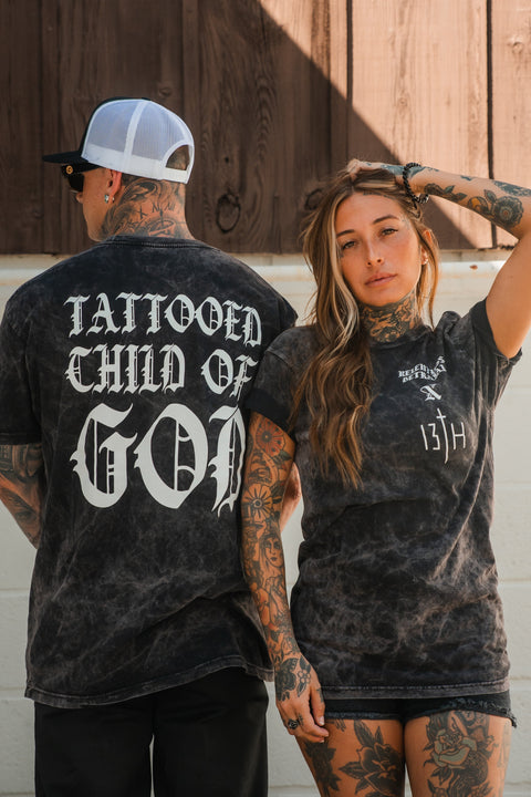 Tattooed Child of God Premium Mineral Wash T-Shirt