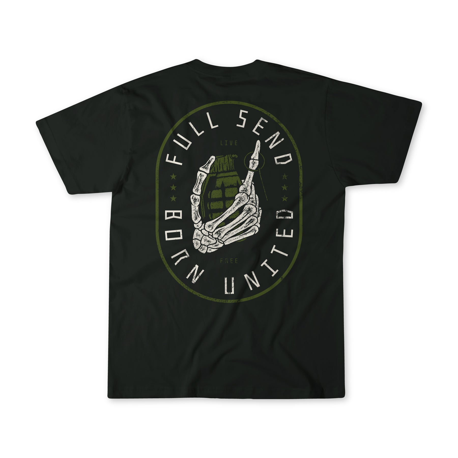 born united - full send black tee