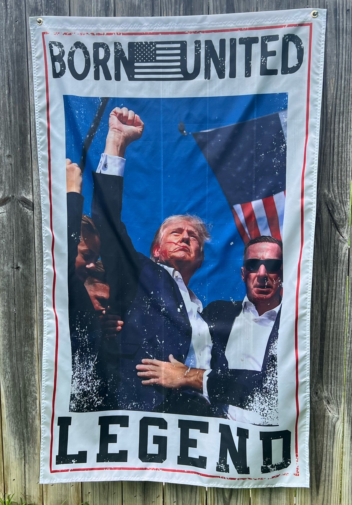 born united - forever legend trump flag